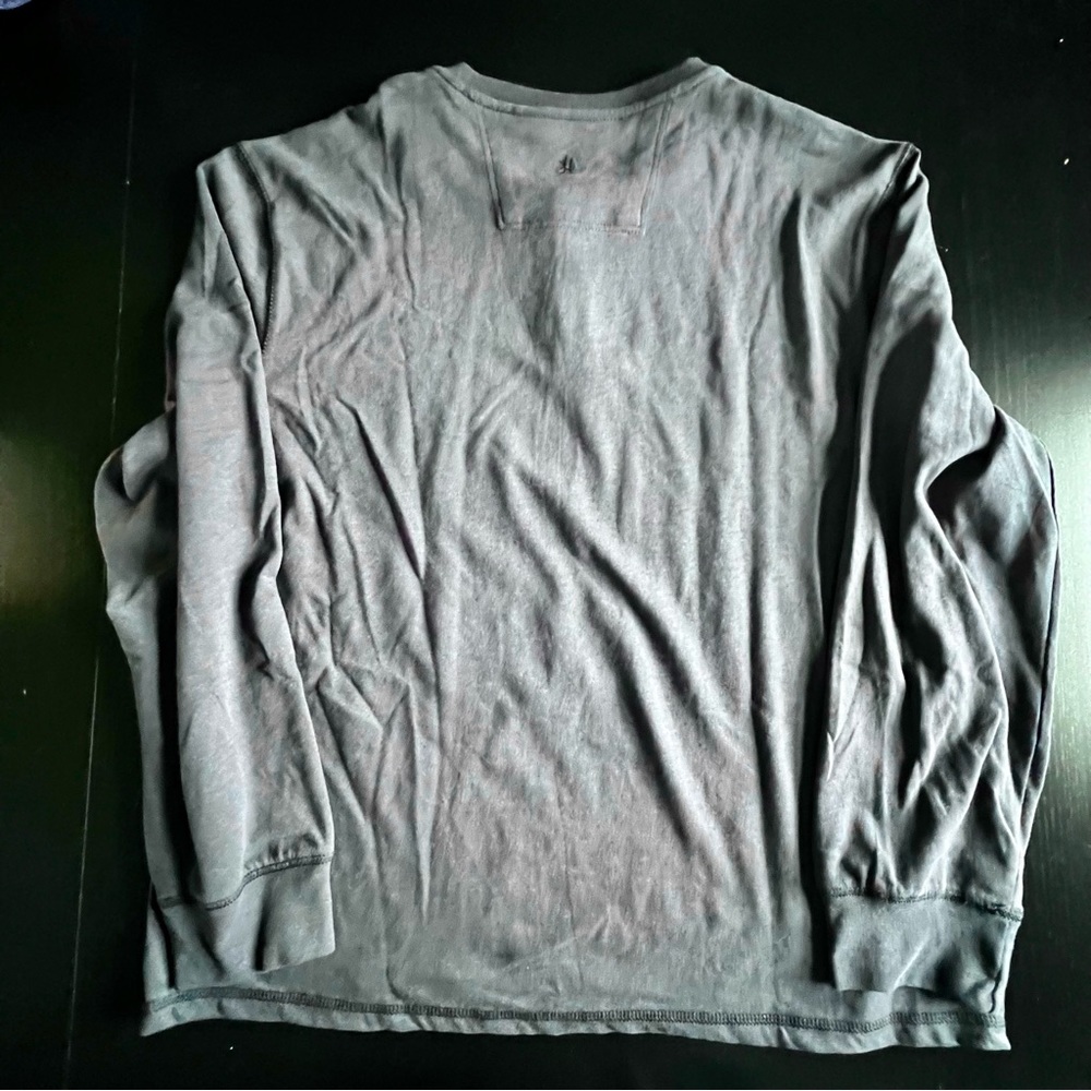G.H. BASS & CO. Mens Grayish Blue Long Sleeve Henley Shirt-XXL - Picture 3 of 5